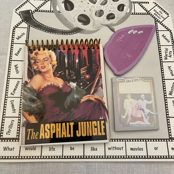 Movie Board The Asphalt June Notepad & Some Like it Hot Note Pads Marilyn Monroe - Picture 2 of 4